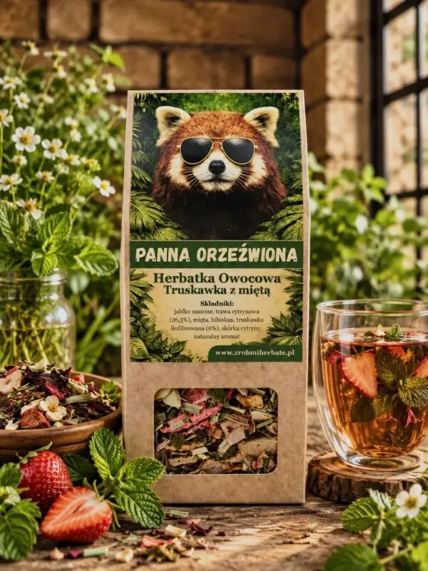 Panna Orzeźwiona - herbatka owocowa - truskawka z miętą 50g